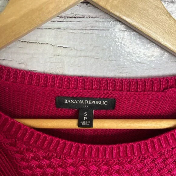 Banana republic pink knit sweater size small - Picture 5 of 8